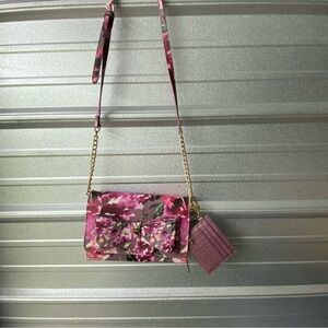 BETSEY JOHNSON floral bag with card wallet
